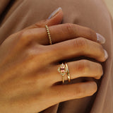 Oval Imperial Topaz Diamond Bezel Ring