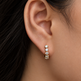 Celestial Brilliance Lab-grown Diamond Huggie Earrings (Luxe)