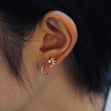 Marquise Curved Diamond Bezel Earrings