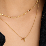 Mini Love Letter Necklace (Yellow Gold)