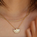 Semi Circle Sun Ray Necklace (Small)