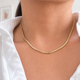 Woven Flat Snake Chain Necklace