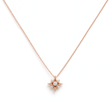Beaded Diamond star necklace