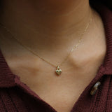 Mini Puffy heart pendant necklace