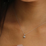 Mini Puffy heart pendant necklace