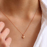 Puffy heart pendant necklace