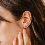 Half Disc diamond earrings