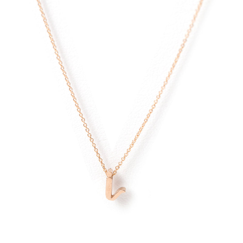 Mini Love Letter Necklace (Rose Gold) - Easter Ahn Design