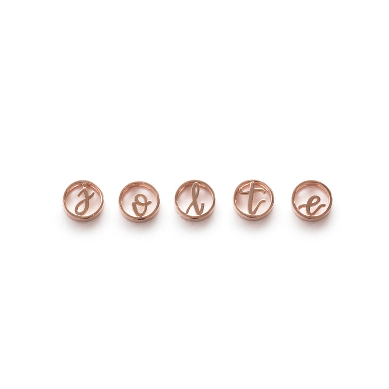 Love Letter Disc Necklace (Rose Gold) - Easter Ahn Design