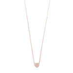 Mini Diamond Pave Heart Necklace - Easter Ahn Design