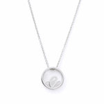 Love Letter Disc Necklace (White Gold) - Easter Ahn Design