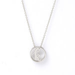 Love Letter Disc Necklace (White Gold) - Easter Ahn Design