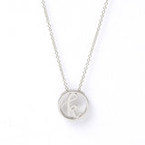 Love Letter Disc Necklace (White Gold) - Easter Ahn Design
