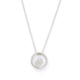 Love Letter Disc Necklace (White Gold) - Easter Ahn Design