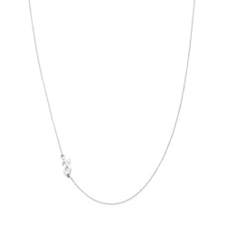 Mini Sideways Love Letter Necklace (White Gold) - Easter Ahn Design