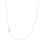 Mini Sideways Love Letter Necklace (White Gold) - Easter Ahn Design