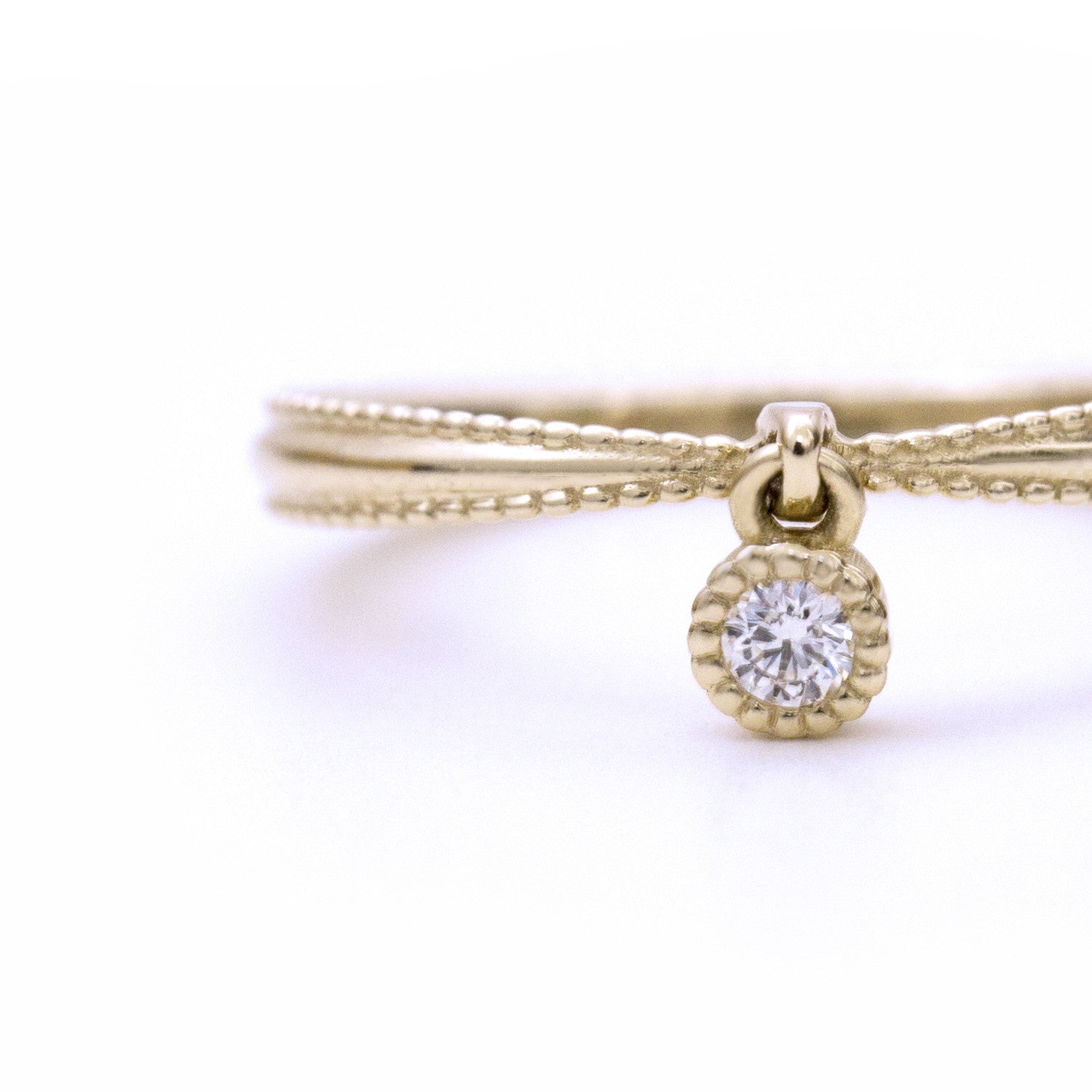 Diamond Dangle Bezel Band - Easter Ahn Design