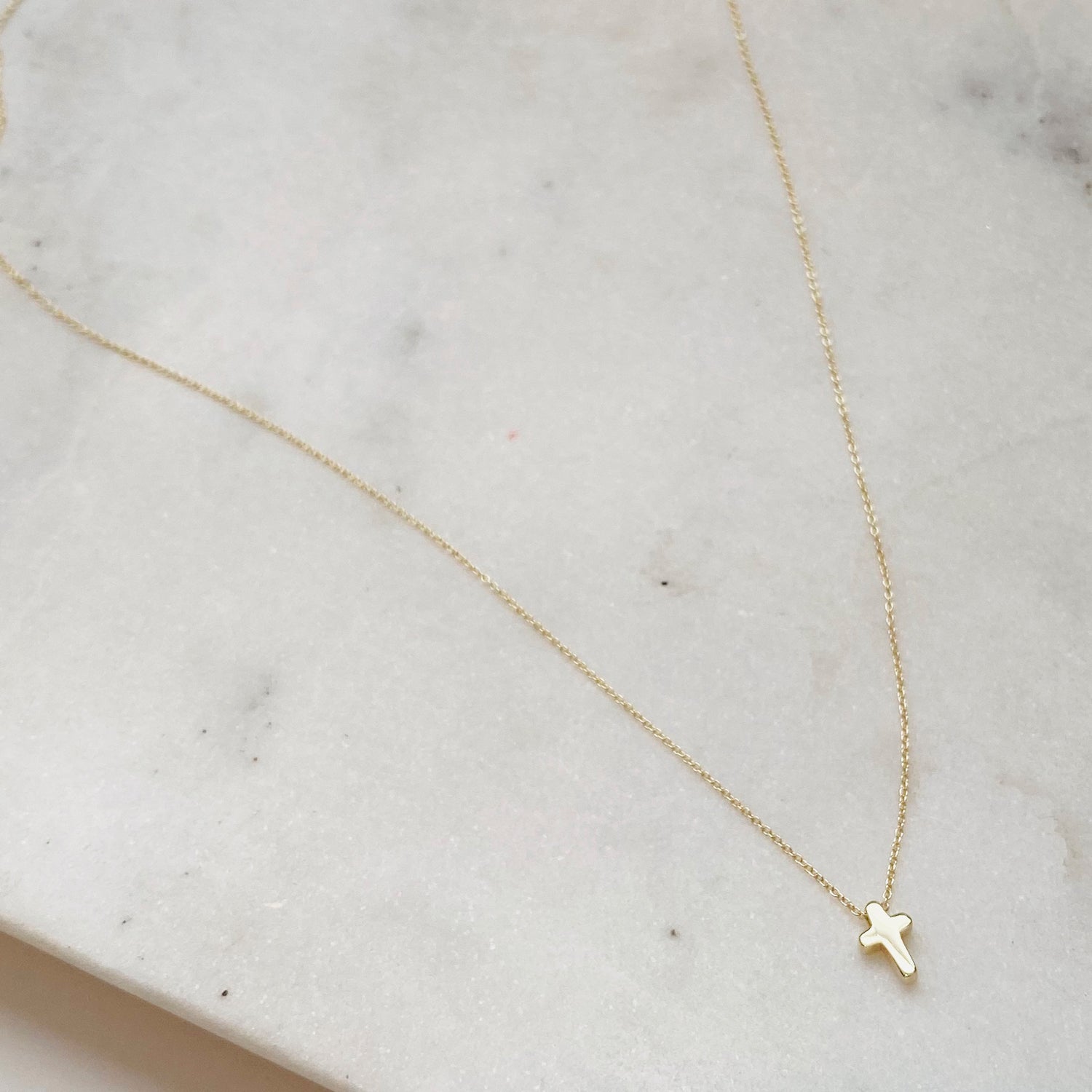 Mini Love Letter Cross Necklace - Easter Ahn Design