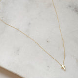Mini Love Letter Cross Necklace - Easter Ahn Design