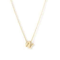 Mini Love Letter Necklace (Yellow Gold) - Easter Ahn Design