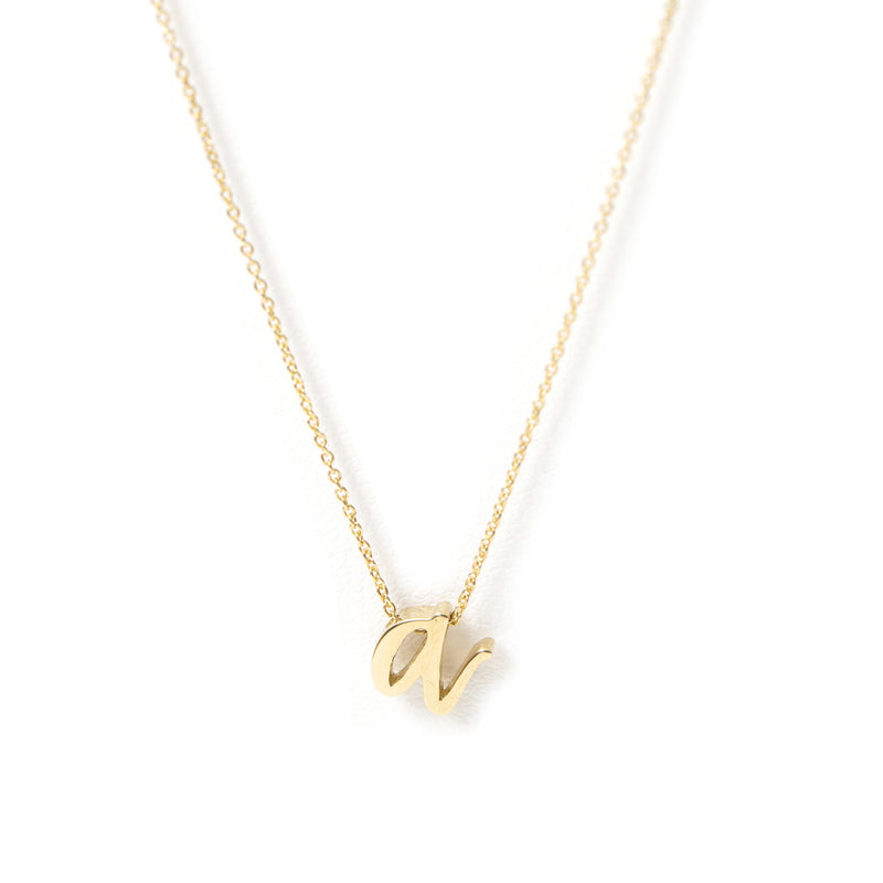 Mini Love Letter Necklace (Yellow Gold) - Easter Ahn Design