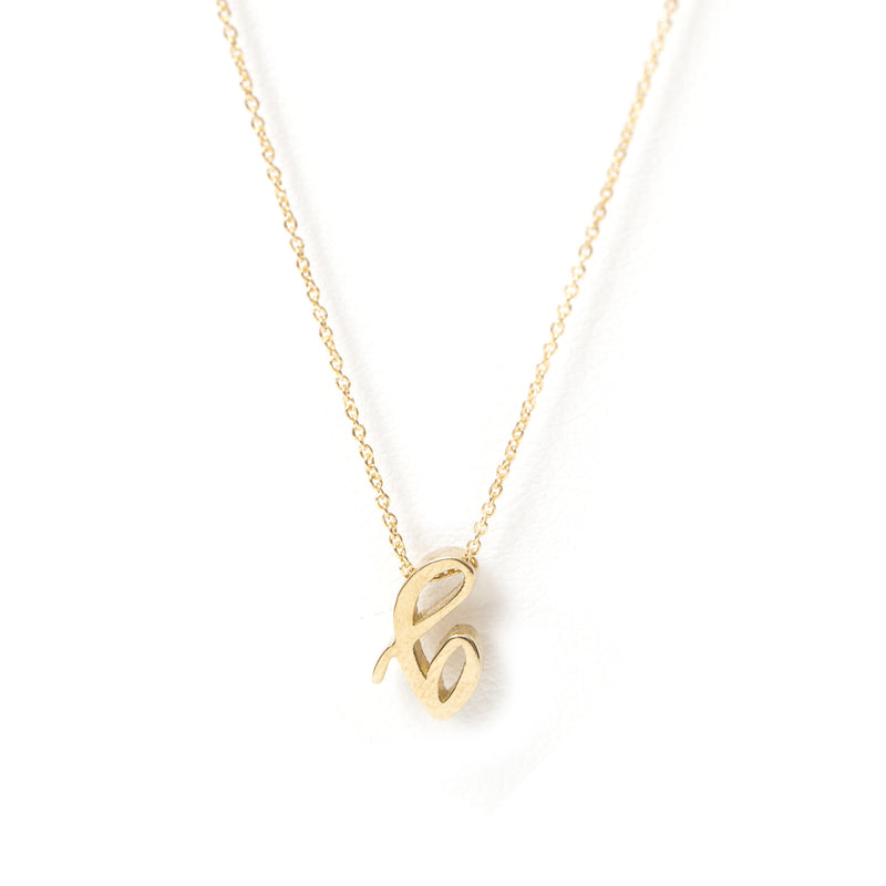 Mini Love Letter Necklace (Yellow Gold) - Easter Ahn Design