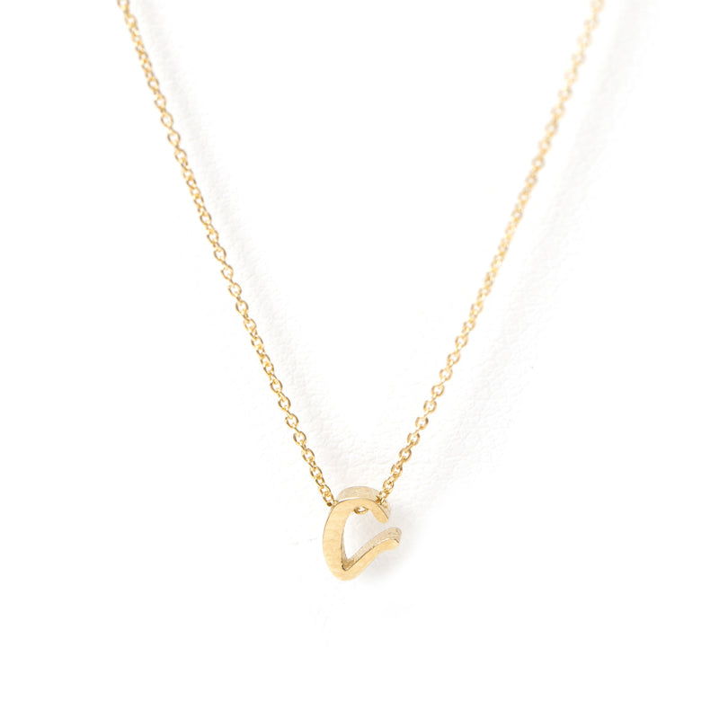 Mini Love Letter Necklace (Yellow Gold) - Easter Ahn Design