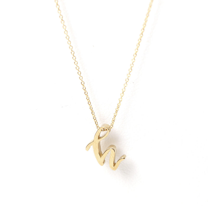 Mini Love Letter Necklace (Yellow Gold) - Easter Ahn Design