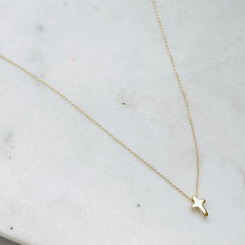 Mini Love Letter Cross Necklace - Easter Ahn Design