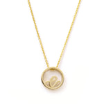 Love Letter Disc Necklace (Yellow Gold) - Easter Ahn Design