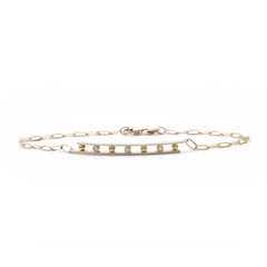 Ball & Bezel Double Beaded Bracelet - Easter Ahn Design