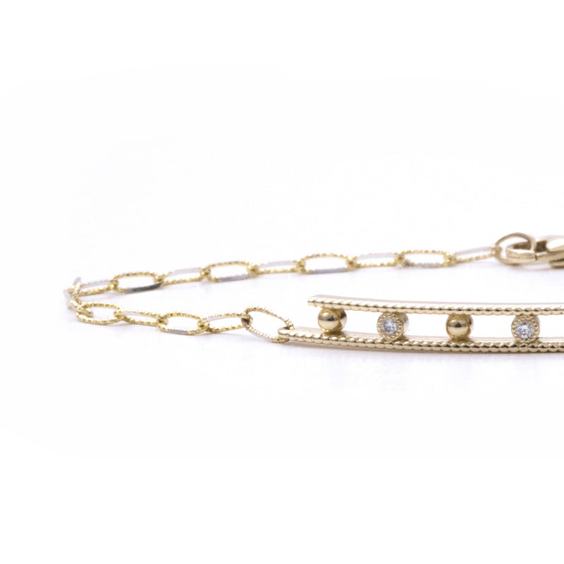 Ball & Bezel Double Beaded Bracelet - Easter Ahn Design
