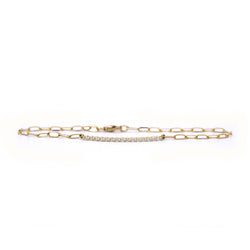 Scalloped Diamond Bar Bracelet (Yellow Gold) - Easter Ahn Design