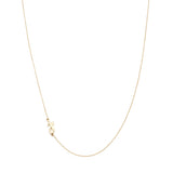 Mini Sideways Love Letter Necklace (Yellow Gold) - Easter Ahn Design