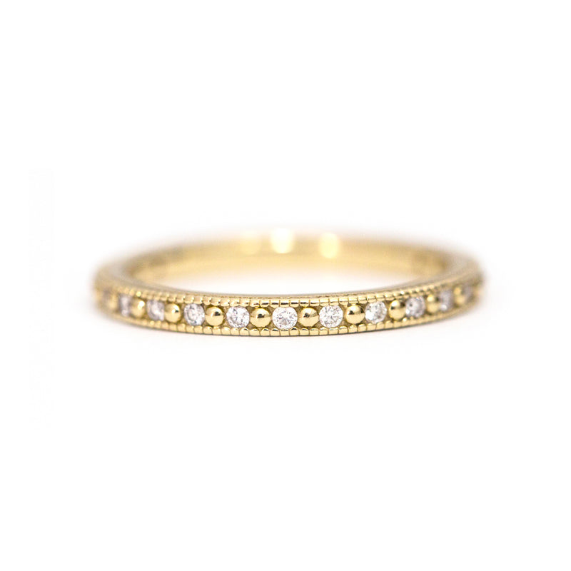 Vintage White Diamond Band - Easter Ahn Design