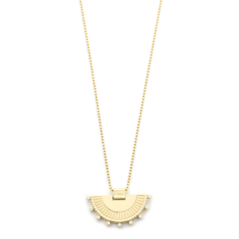 Sun Ray with Diamonds Necklace - Easter Ahn Design