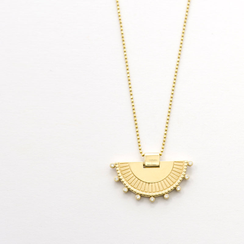 Sun Ray with Diamonds Necklace - Easter Ahn Design