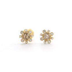 Champagne Tourmaline and Diamond Earrings - Easter Ahn Design