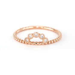 5 Stone Diamond Arch Bezel Ring 2 (Small) - Easter Ahn Design