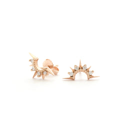 Diamond Beaded Arch with Spike Earrings - Easter Ahn Design