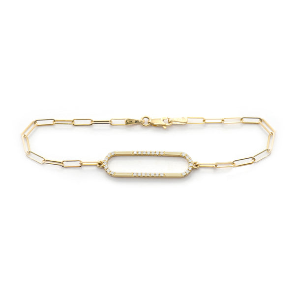 Long Oval Diamond Bracelet - Easter Ahn Design