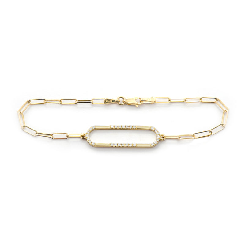 Long Oval Diamond Bracelet - Easter Ahn Design