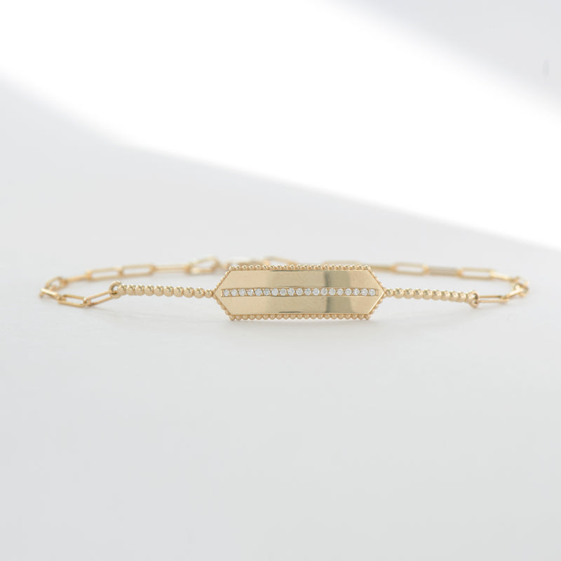 10K Yellow Gold ID Bracelet With Miami Cuban Chain 6mm 8