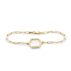 Hexagon Diamond Bracelet - Easter Ahn Design