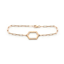 Hexagon Diamond Beaded Bracelet - Easter Ahn Design