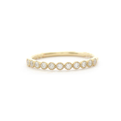 11 Stone Diamond Bezel Band - Easter Ahn Design