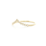 11 Stone Diamond Bezel V Band - Easter Ahn Design
