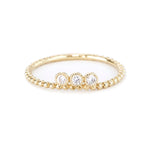 3 Stone Diamond Bezel Band - Easter Ahn Design