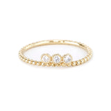 3 Stone Diamond Bezel Band - Easter Ahn Design