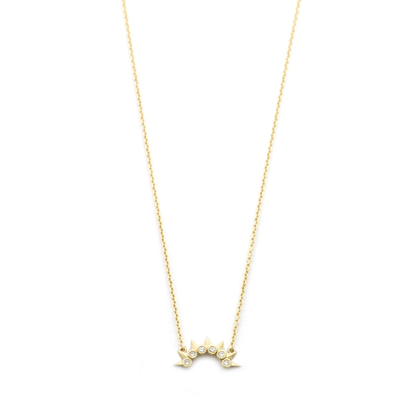 Sunrise Diamond Bezel Necklace - Easter Ahn Design